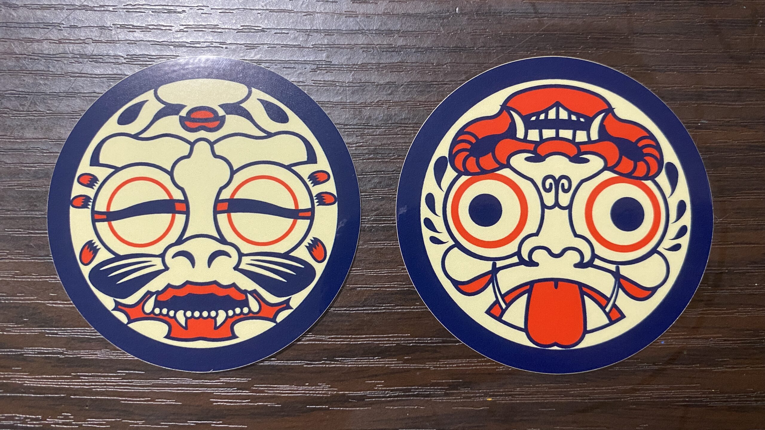 顔のステッカー2枚セット（喜怒哀楽）│MAKINDO(メイキンド) 